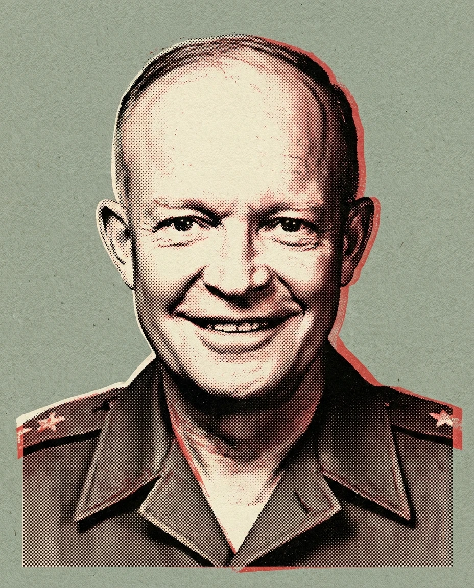 Portrait of Dwight D. Eisenhower (AI illustration)