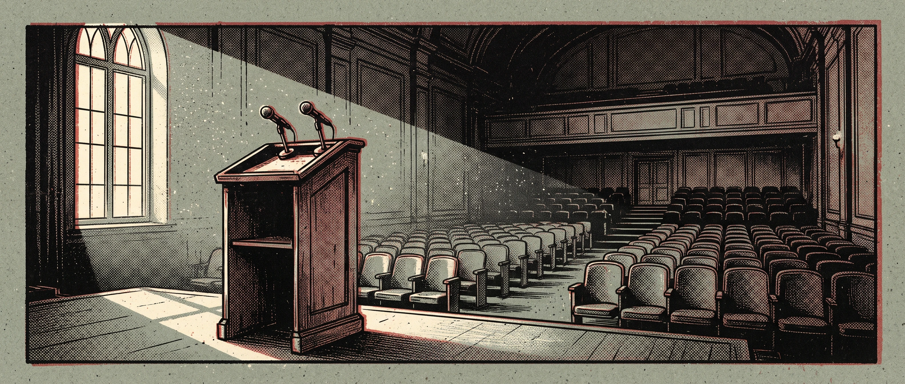 The lectern at Fulton.